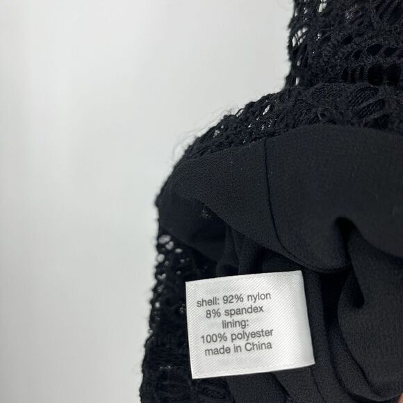 Isabel Toledo Lane Bryant Jacket Size 22 Womens Black Lace Bolero Blazer Sheer - Picture 7 of 8